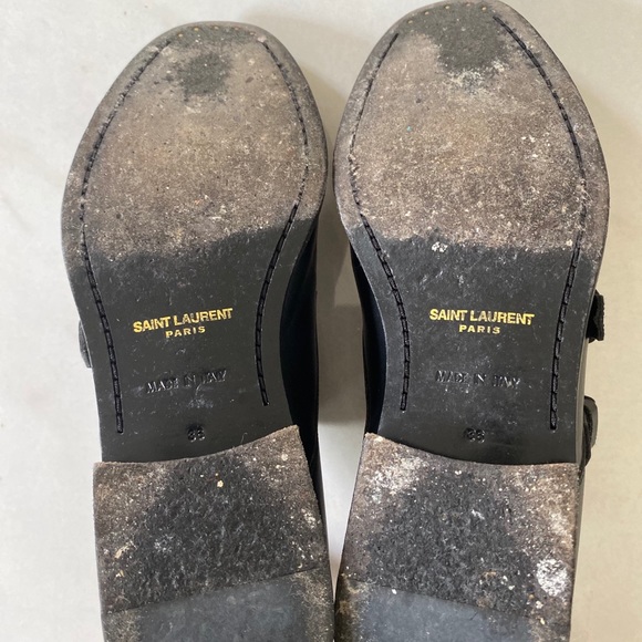 SAINT LAURENT YSL BLACK LEATHER CLASSIC LOAFER - Picture 6 of 6